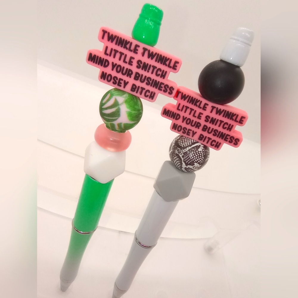 Adult Funny Nosey Beaded Pen Set